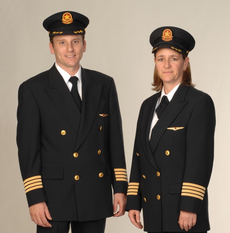 Air Canada pilots are still required to wear a full uniform, complete with ...