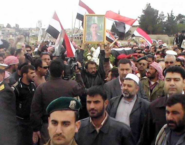 Image: Funeral Procession for killed Syrian Soldier
