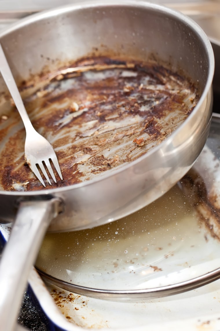 Think first before pouring cooking grease down the drain when you're doing your dishes in the sink.