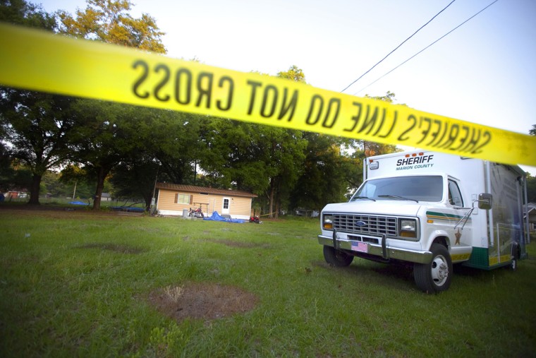Image: The home at 13890 Southeast 53rd Ave where Seath Tyler Jackson, 15, was beaten, shot and burned to death is shown in Summerfield, Fla. Jackson