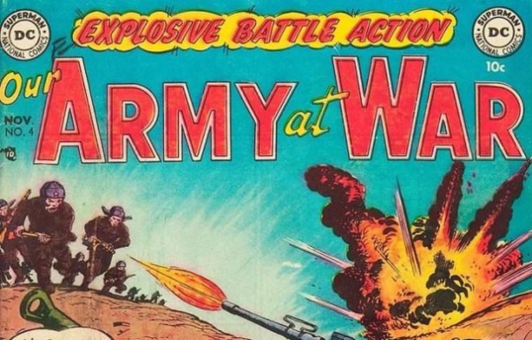 A mid-20th century example of a war-themed comic book.