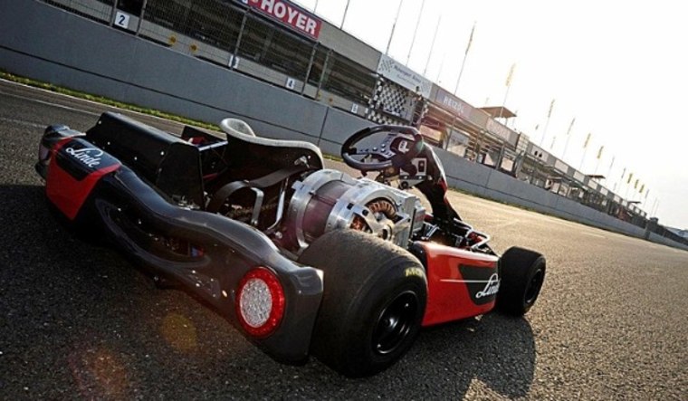 The record-breaking electric kart, or e-kart, is called the Linde E1 and was produced specifically for the attempt