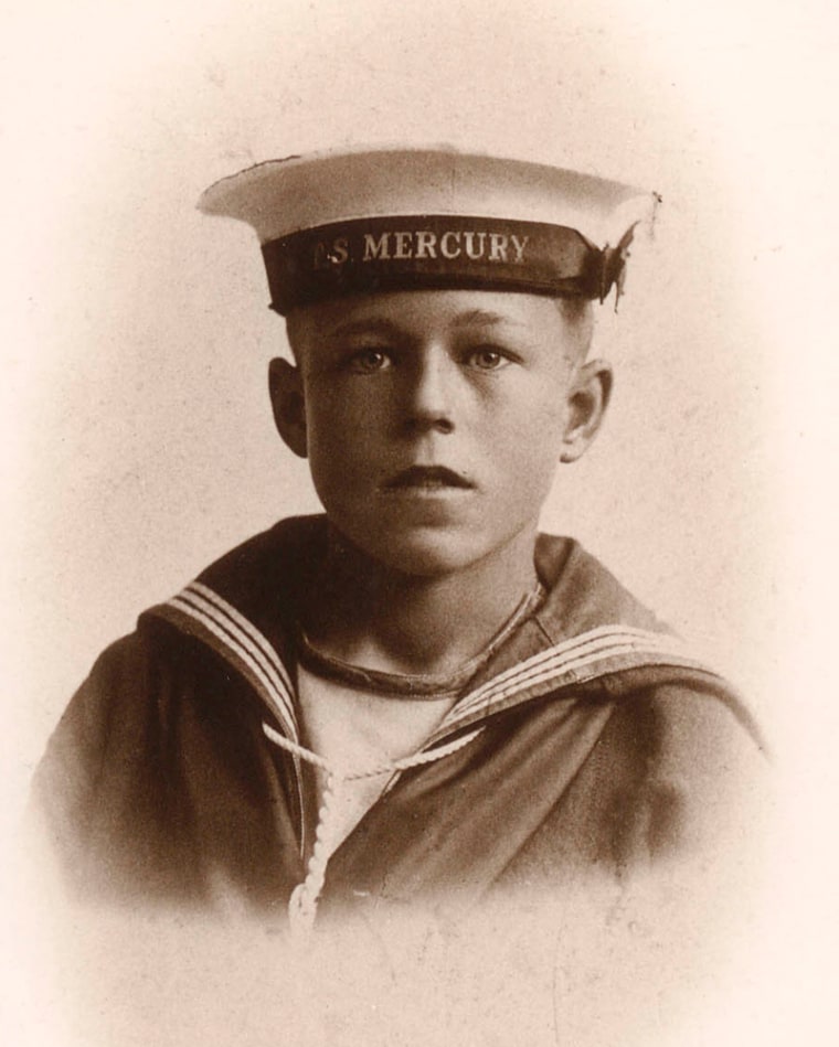 Image: Claude Choules poses in his Royal Navy uniform, during the time he was assigned to the Nautical Training Ship Mercury, in this undated picture.