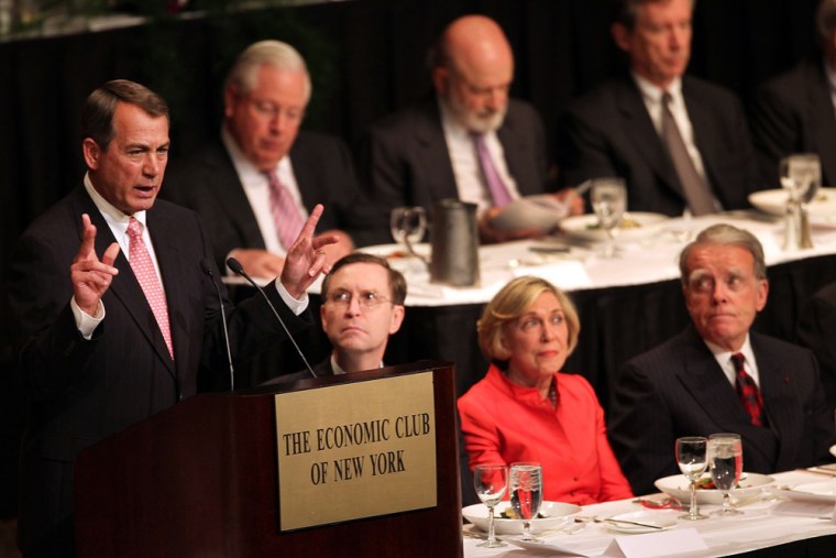 Image: House Speaker Boehner Addresses The Economic Club Of New York