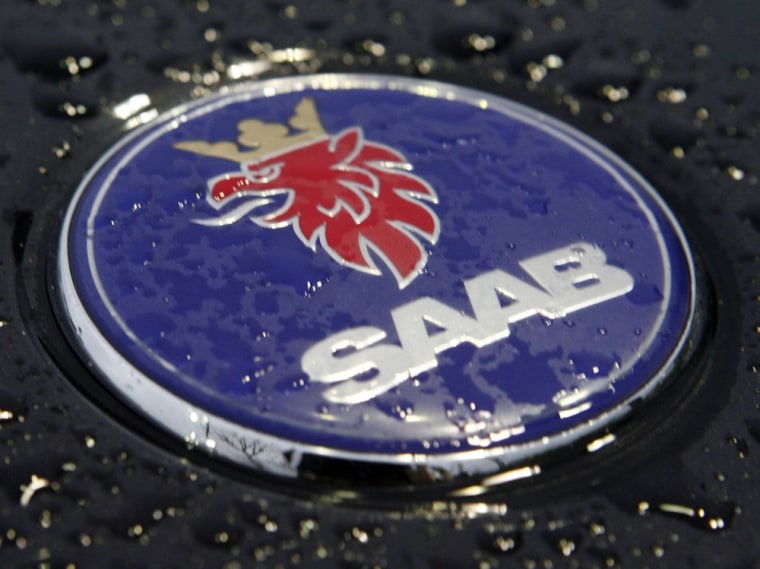 Image: File picture shows the Saab logo on a car in Schaumburg, Illinois