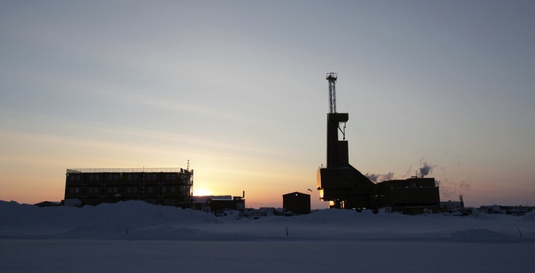 Image: File photo of a drilling rig in Alaska