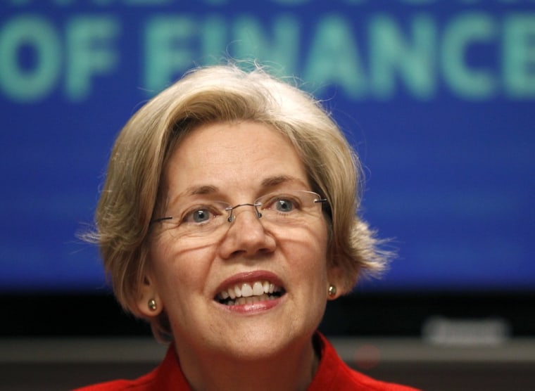 Image: Elizabeth Warren at the Reuters finance summit in Washington