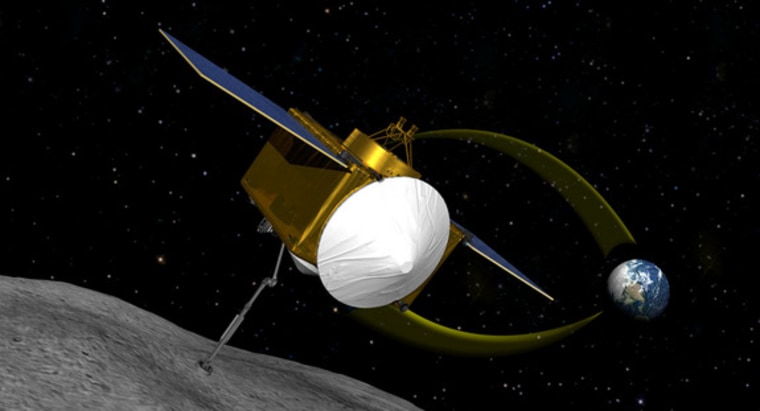Image: Artist's interpretation of NASA's asteroid-sample mission OSIRIS-REx