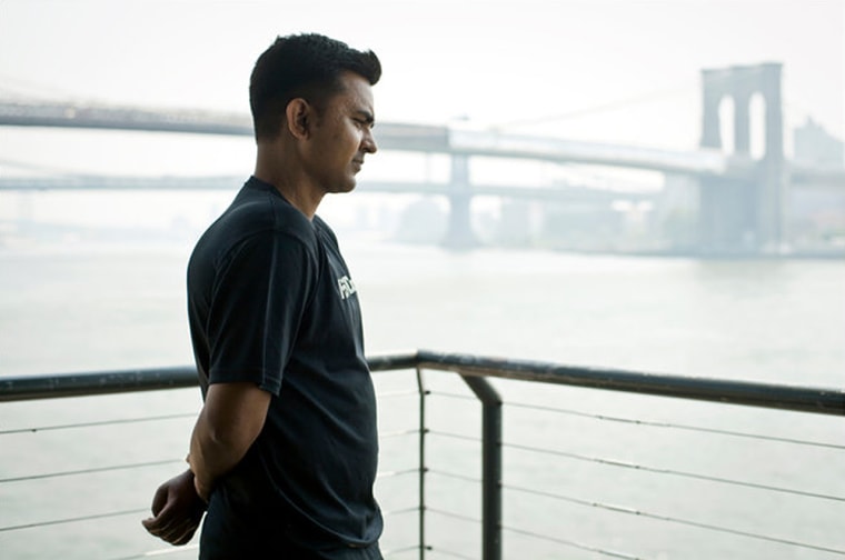 Mohammed G. Azam, a 26-year-old Bangladeshi native who faces deportation, at the South Street Seaport last week.