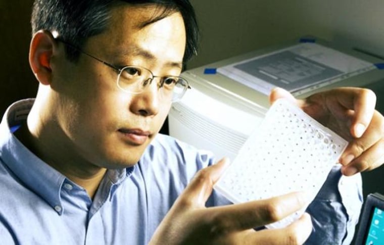 Researcher Jingdong Tian says, "Using current technology, it takes between about 50 cents to a dollar to create each base pair of DNA; using the new chip reduces costs to less than half of one cent per base pair."