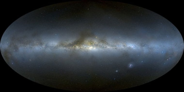 Axel Mellinger of Central Michigan University created this panorama of the Milky Way from 3,000 individual photographs that he melded together with mathematical models.