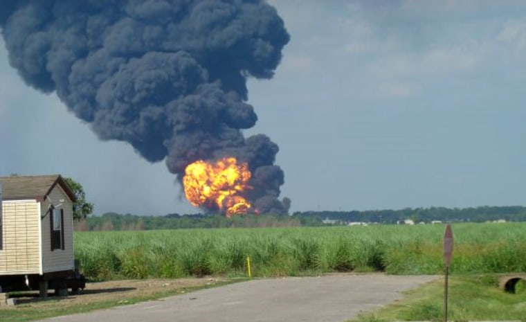 Image: chemical plant explosion
