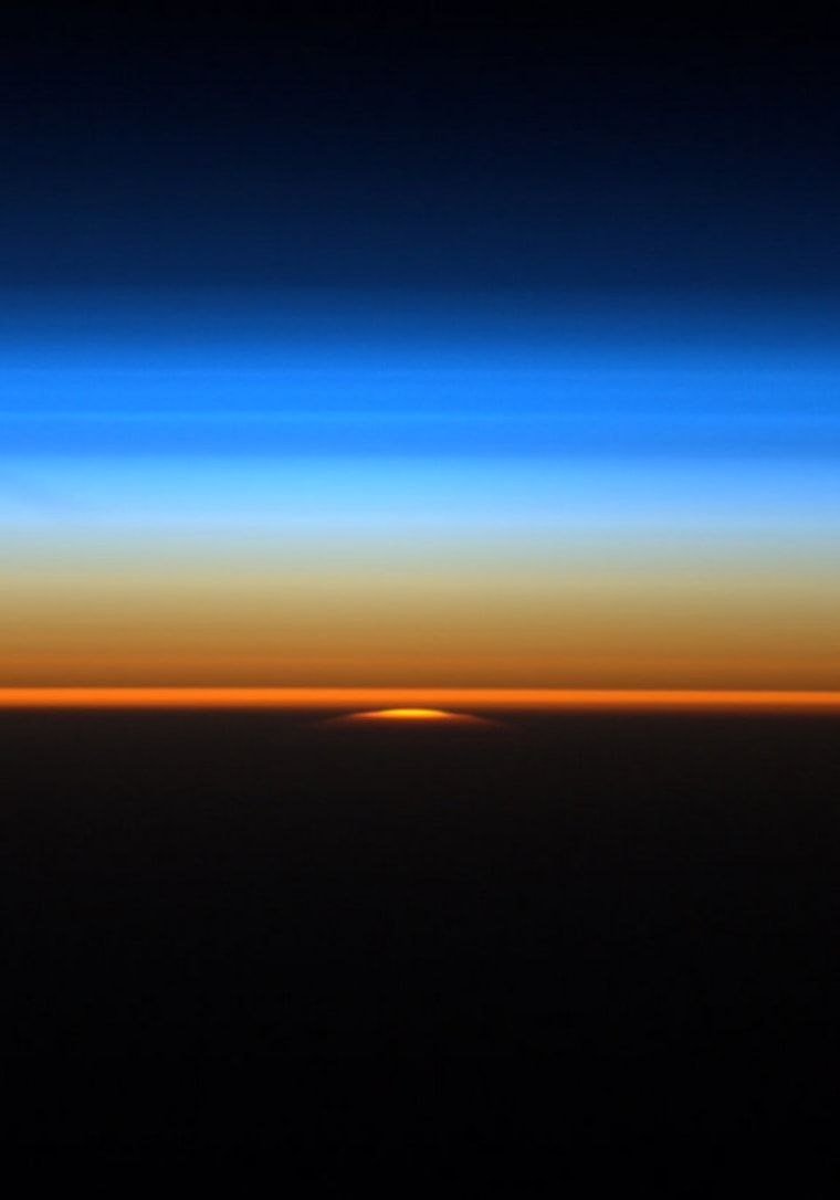 NASA astronaut Ron Garan posted this view of an Earth sunset seen from the International Space Station on June 12, 2011.