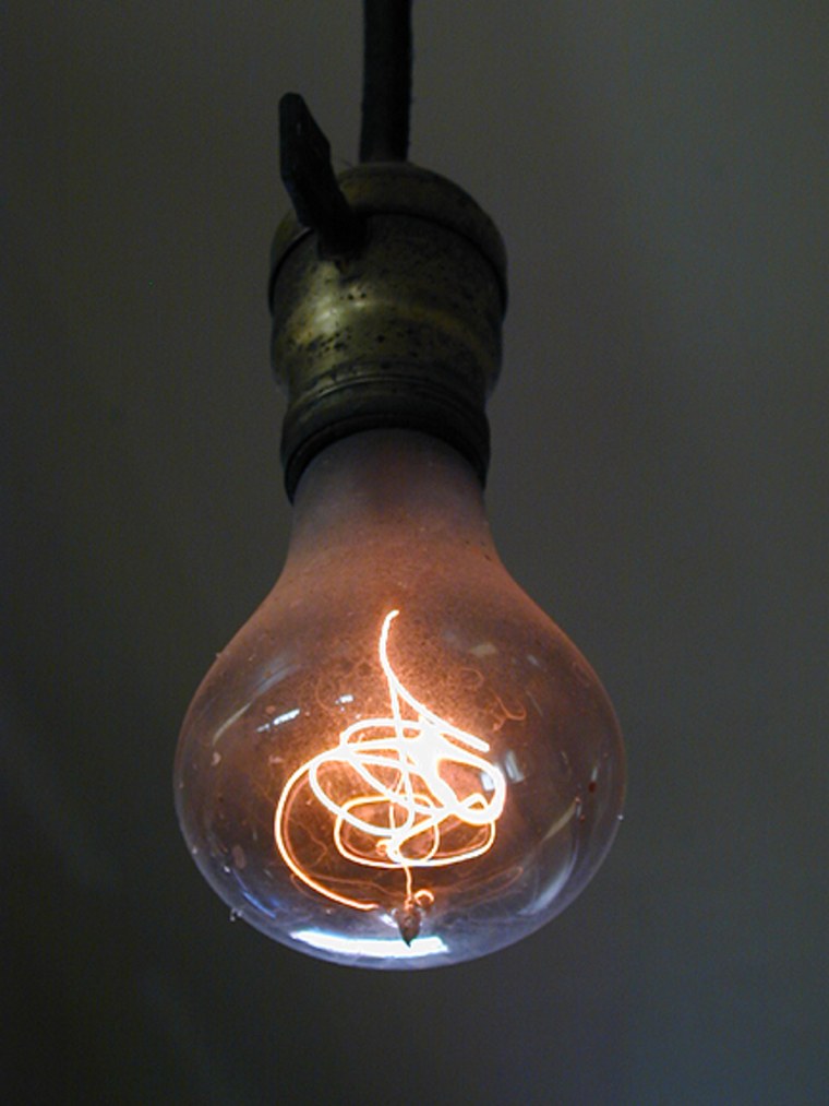 The 110-year-old Centennial Light Bulb is still glowing.