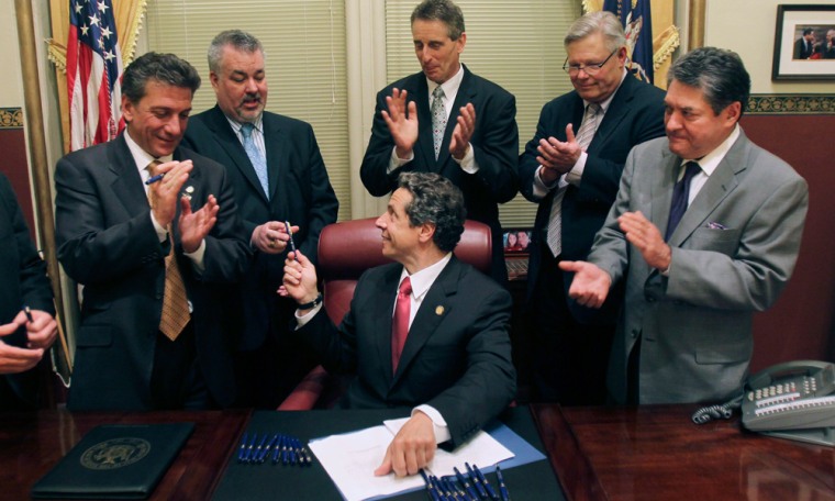 Image: Andrew Cuomo Matthew Titone, Daniel O'Donnell, Robert Duffy, Thomas Duane, James Alesi