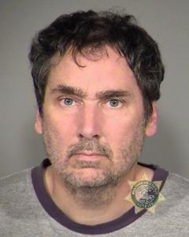 Image: This booking photo from the Multnomah County Sheriff’s Office shows Darryl James Swanson, 45