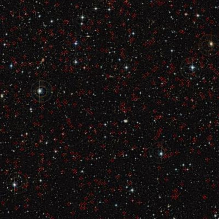 This very deep image shows the COSMOS field imaged by the Canada France Hawaii Telescope. Huge numbers of very faint galaxies are visible. A new study of this field, combining data from ESO's Very Large Telescope and ESA's XMM-Newton X-ray space observatory, has turned up a surprise: Most of the big black holes in the centers of galaxies in the past 11 billion years were not turned on by mergers between galaxies. 