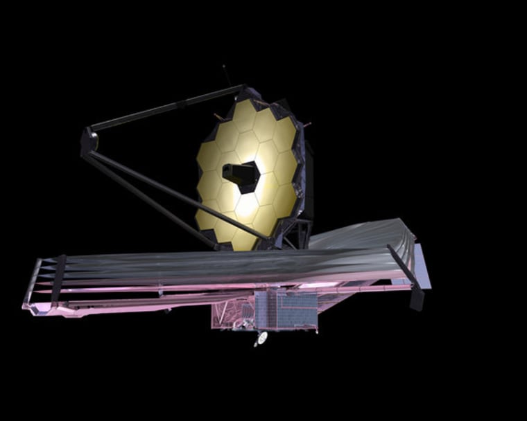 An artist's conception of NASA's James Webb Space Telescope.
