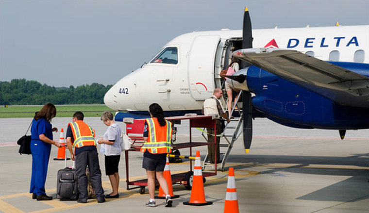 Delta Air Lines wants to cease its two flights a day serving Muscle Shoals, a town of 13,000 in Alabama.