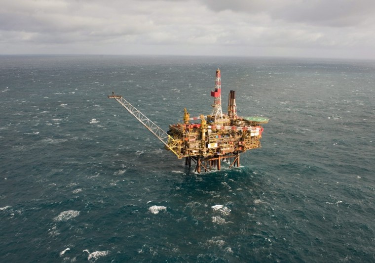 Image: The Gannet Alpha platform in the North Sea