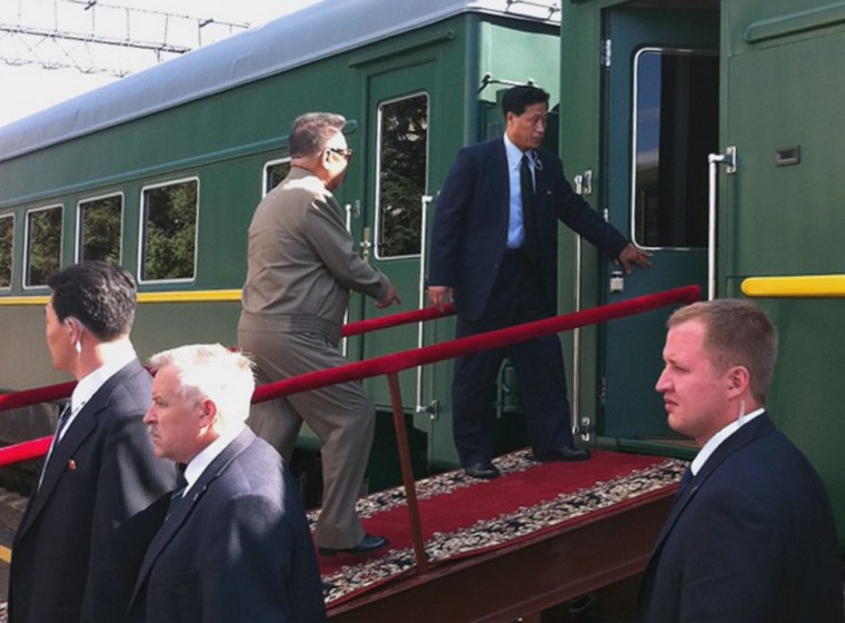 Image: Kim Jong Il boards armored train