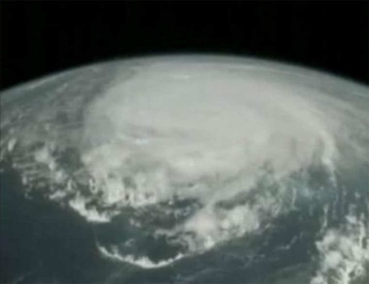 A photo of Hurricane Irene, as seen from the International Space Station.