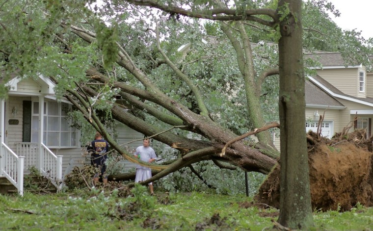 Image: Tree damages Delaware home