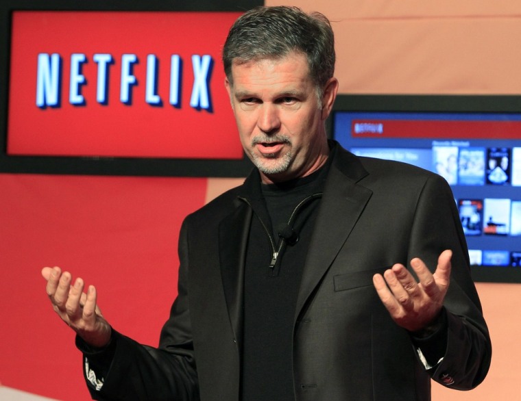 Image: Netflix CEO Hastings speaks during the launch of streaming internet subscription services for movies and television shows in Toronto