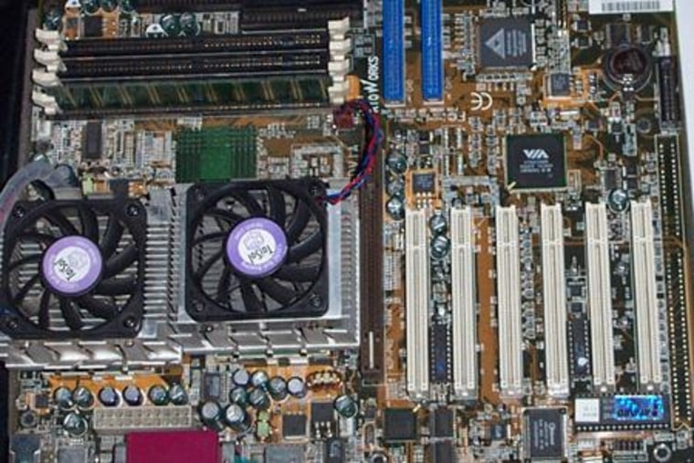 The Trojan.Mebromi can leave a dual-processor PC motherboard such as this at risk.