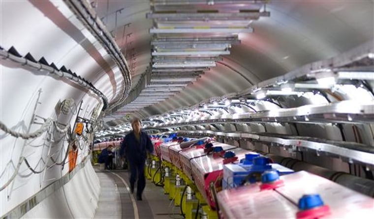The CERN Neutrinos to Gran Sasso experiment sends muon neutrinos through a tunnel at the French-Swiss border in the direction of a detector in Italy, more than 450 miles away.