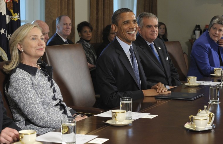 Image: Barack Obama, Ray LaHood, Hillary Rodham Clinton,,Janet Napolitano