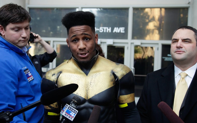 Image: Ben Fodor, a self-styled superhero that goes by the name Phoenix Jones.