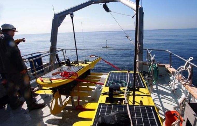Wave Gliders ready for deployment. Glider fleets can form cost-effective, persistent data-gathering networks, fundamentally changing the economics of ocean operations.