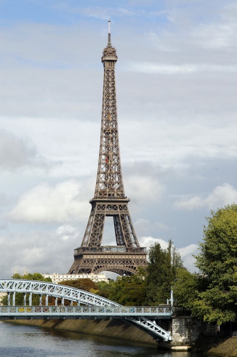 Image: A general view of the Eiffel Tower in Paris