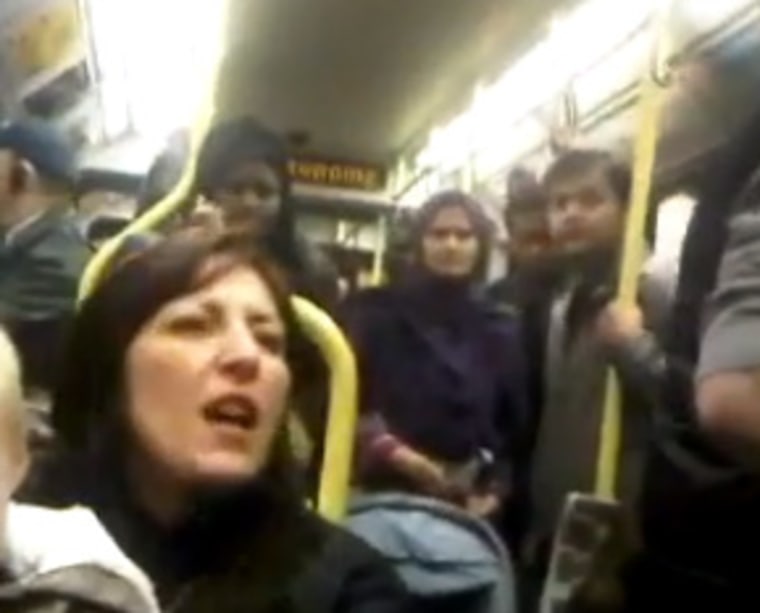 Image: woman on train