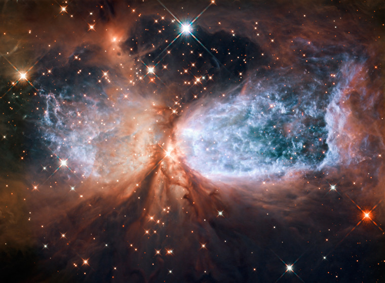 This image from the Hubble Space Telescope shows Sh 2-106, or S106 for short. This is a compact star forming region in the constellation Cygnus (The Swan).