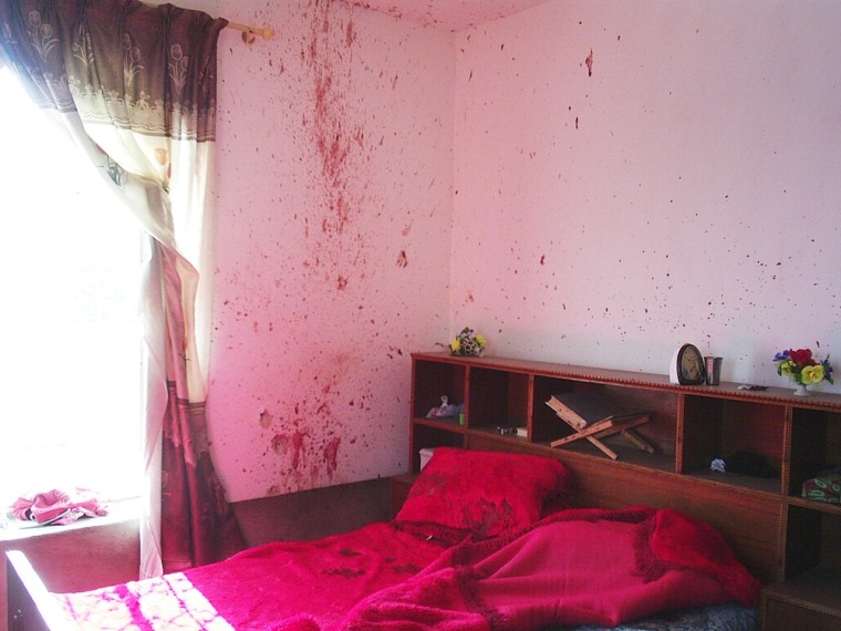 Image: This image is believed to have been taken a day or two after the Haditha incident and purportedly shows the scene in one of the houses where the massacre took place.