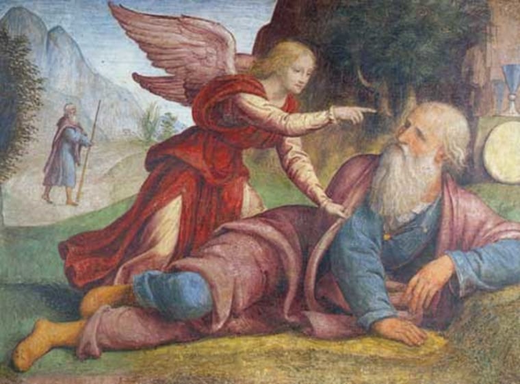 Elijah and the Angel by Bernardino Luini (1521).