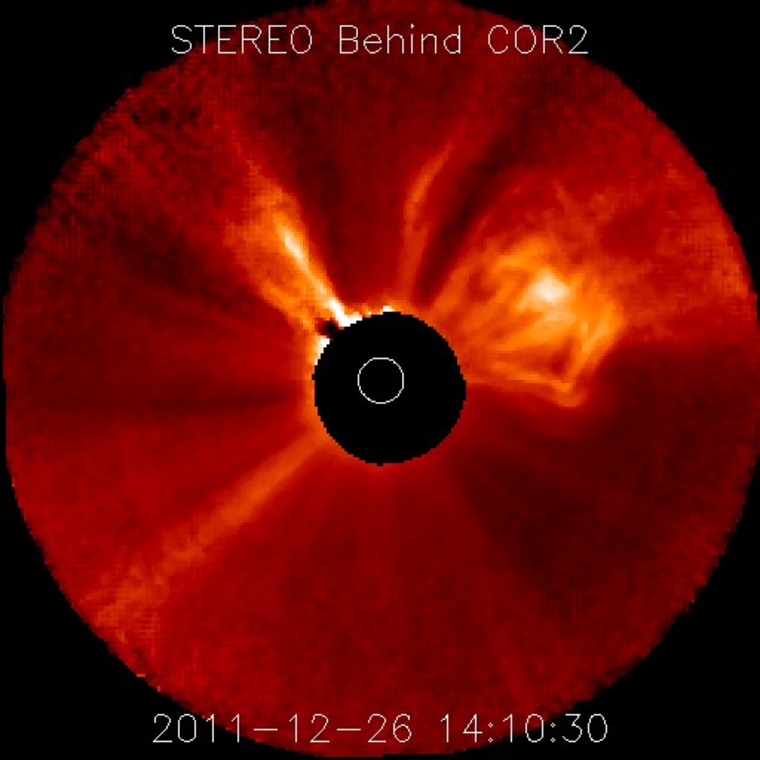 Image: Coronal mass ejection erupting from sun