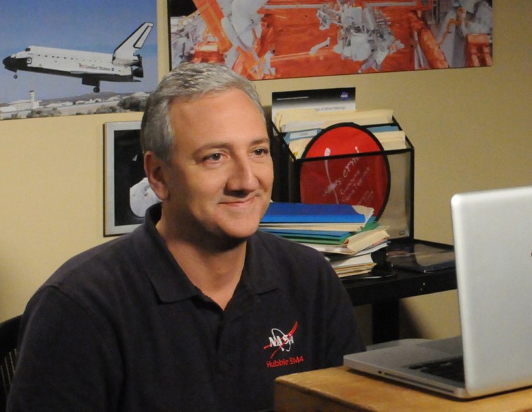 Astronaut Mike Massimino cameos as himself in a new episode of the CBS sitcom "The Big Bang Theory" that airs on Thursday night.