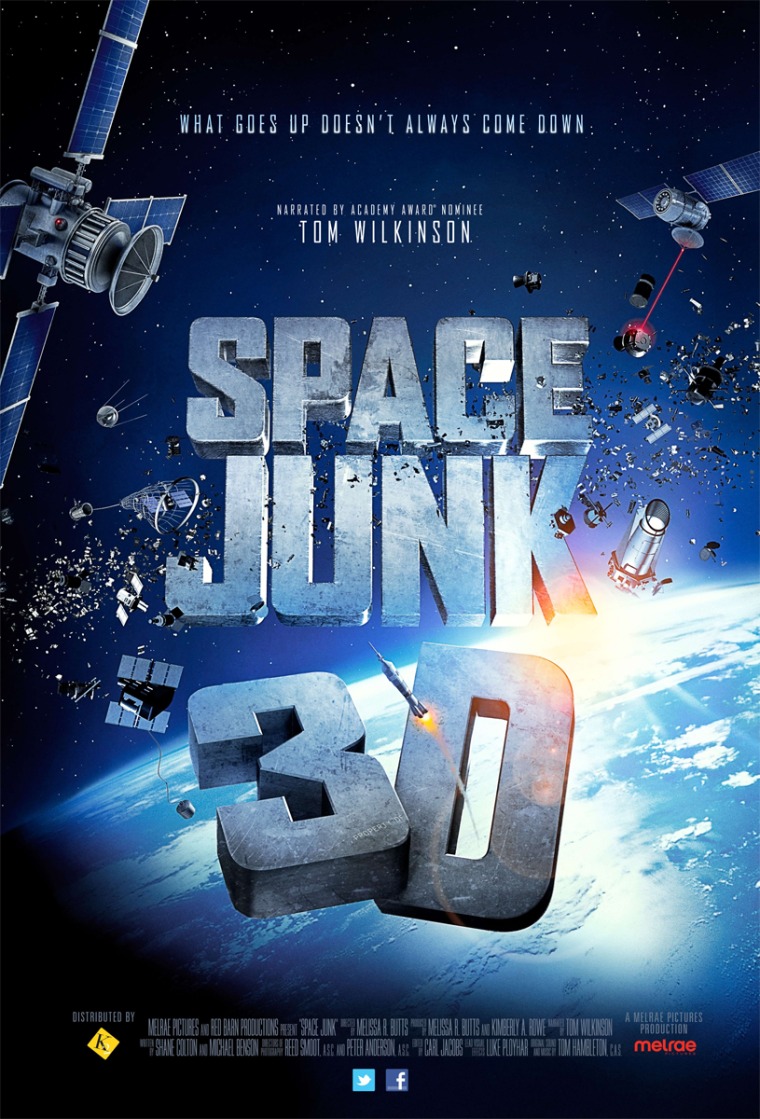 A poster for "Space Junk 3D," which opened on Friday.