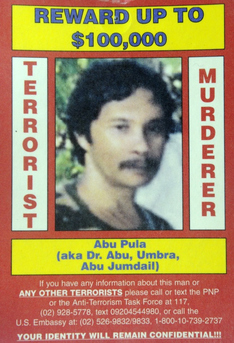 Image: Abu Sayyaf leader Abu Pula, one of three senior Islamic militant figures killed on February 2.