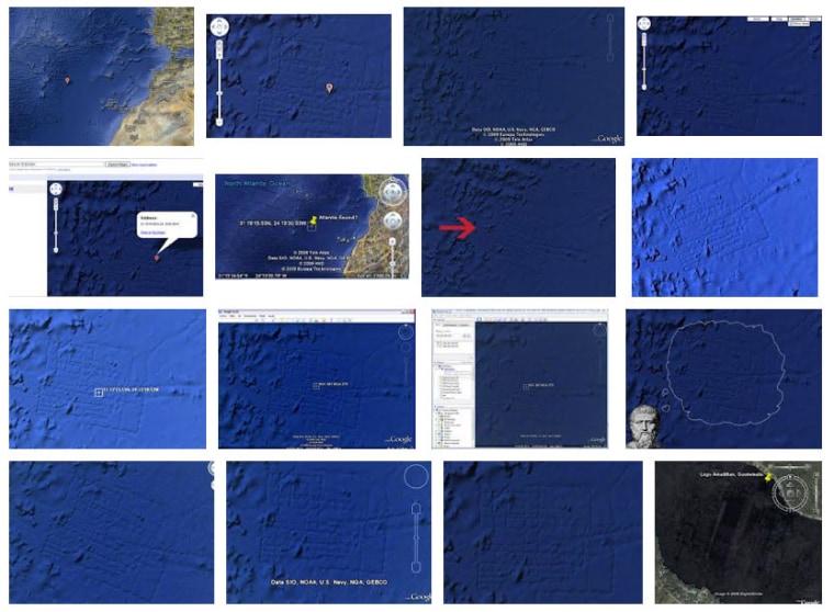 screenshot of Google search of Google Earth images