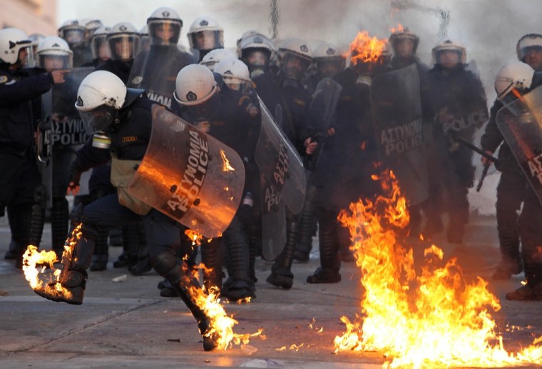 Image: Protests in Athens, Greece