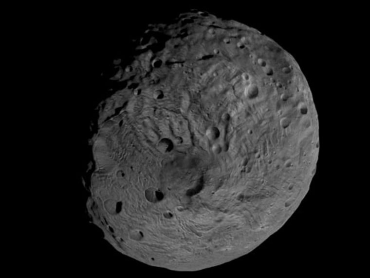 This image obtained by the framing camera on NASA's Dawn spacecraft shows the south pole of the giant asteroid Vesta.