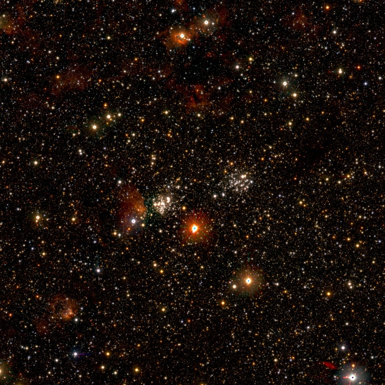 Stars photographed by telescope