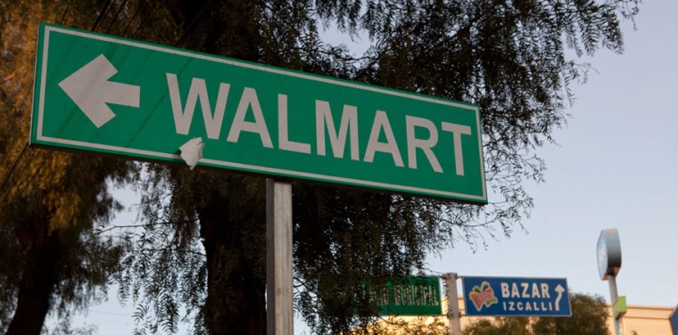 Image: Sign advertising Wal-Mart