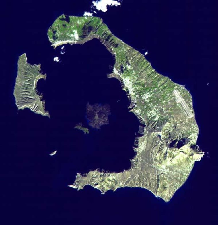 Image: Volcanic island of Santorini