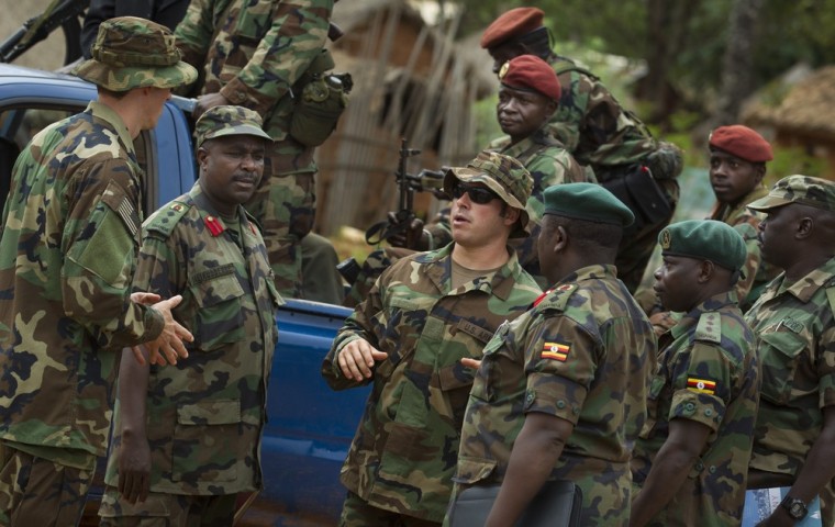 Image: US Army speical forces work with troops from the Central African Republic and Uganda