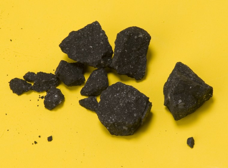 Image: Fragments of meteorite fall